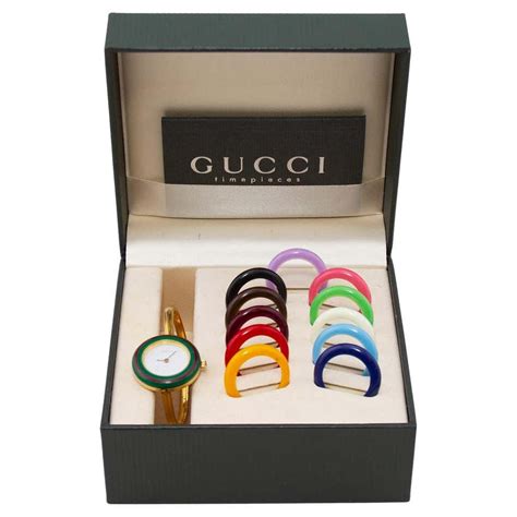 gucci interchangeable bezel watch dupe|Gucci bezel watch original price.